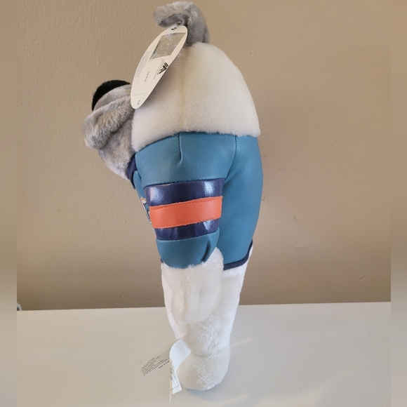 Vintage 1998 NFL Dolphins Bull Dog With Jacket Plush Toy NWT - Picture 5 of 9